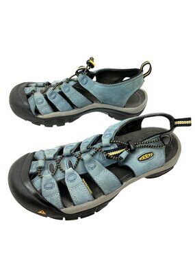 Keen Newport H2 Waterproof Leather Hiking Sandals Womens 9 Slate Blue